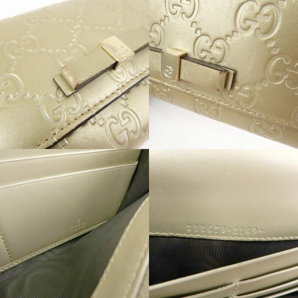 Gucci Guccissima Interlocking G Flap Long Wallet Beige - Picture 13 of 14